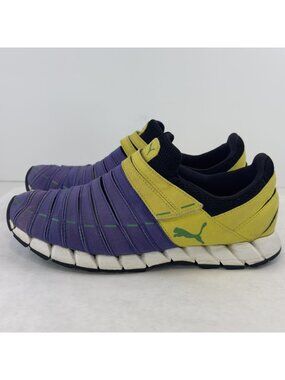 Puma Osu Running Shoes Womens Size 8.5 Adjustable Fit Canvas Purple Yellow